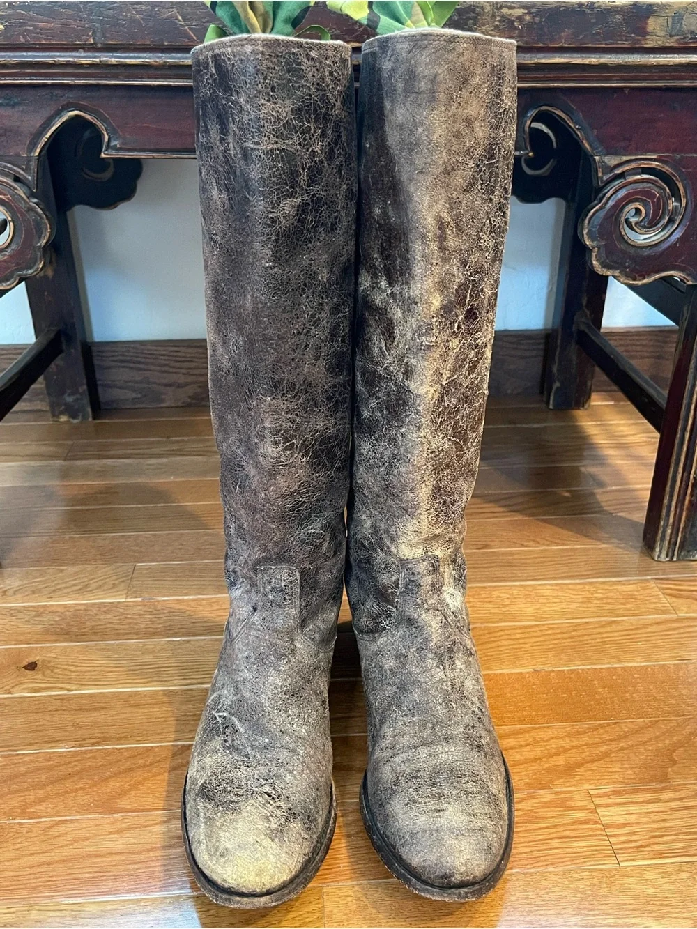 Frye distressed leather